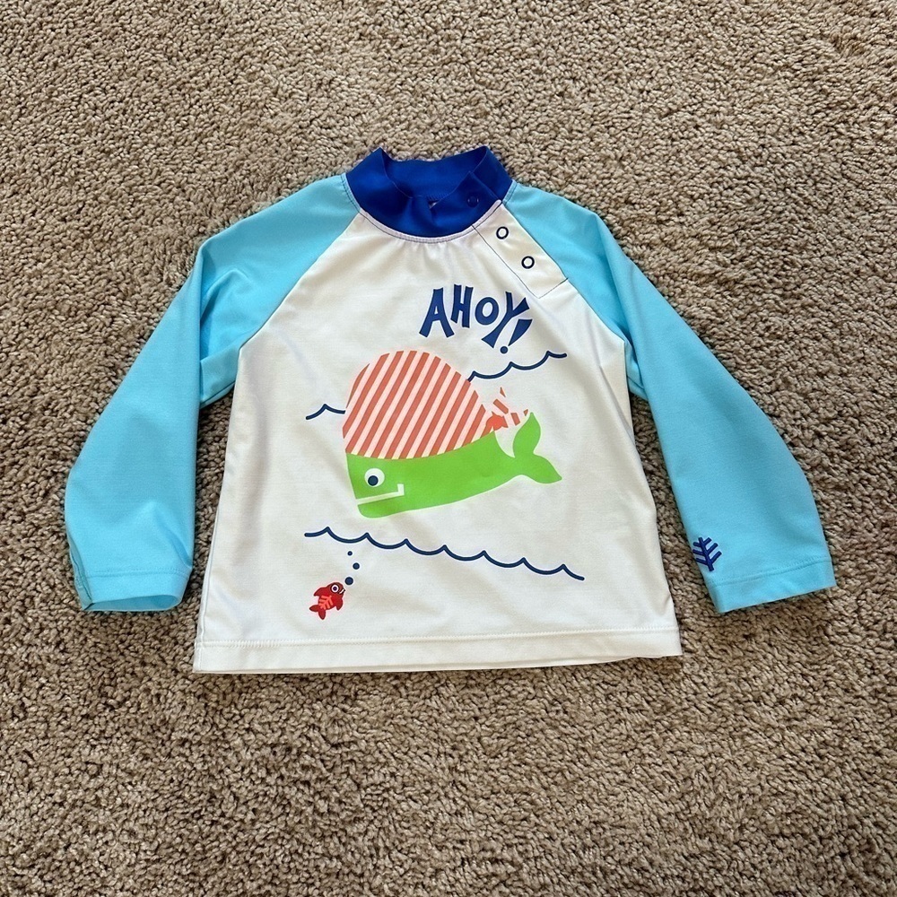 Coolibar Rash Guard 50+ UV Baby Sun Shirt Size 6-12m